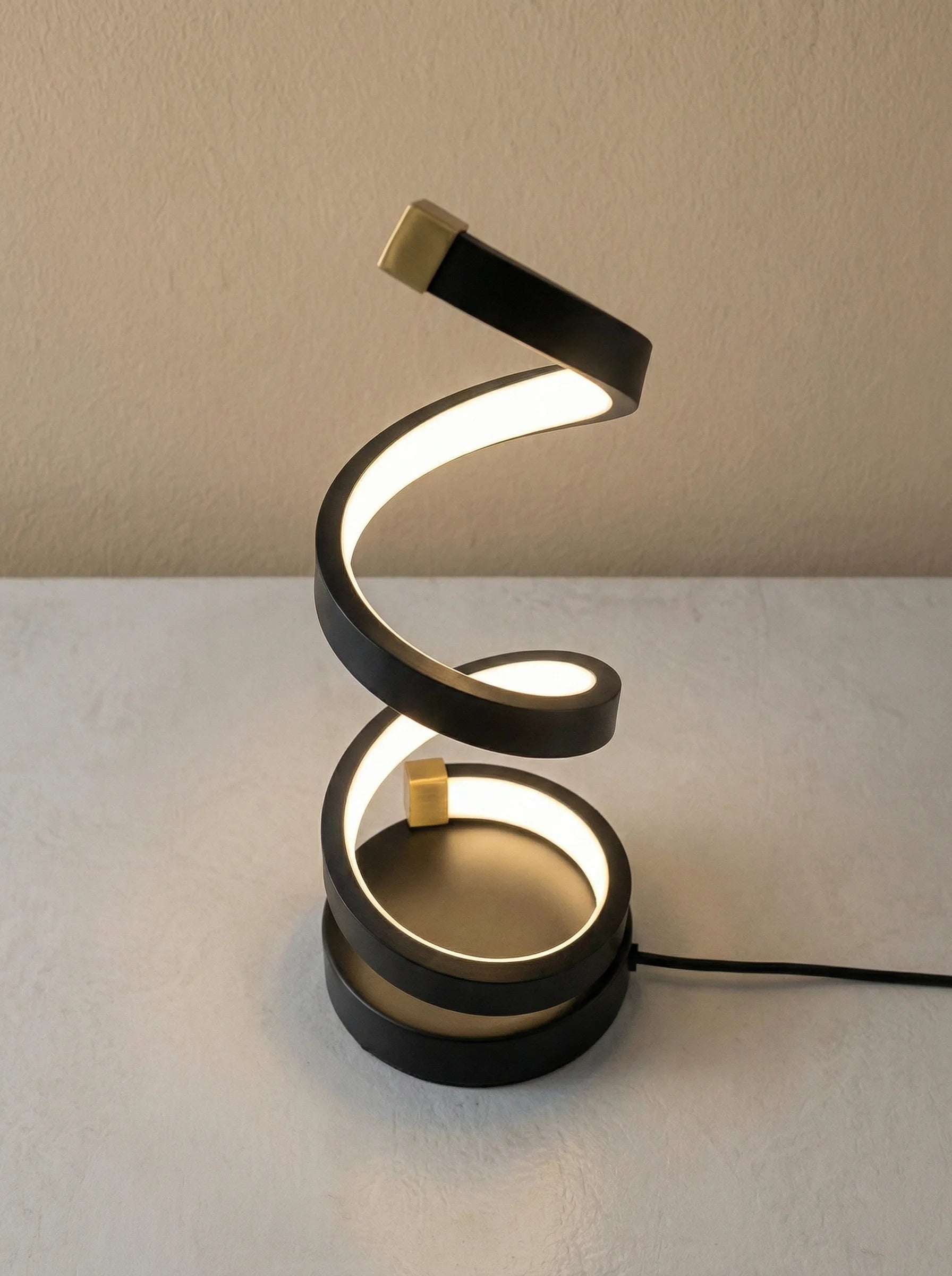 Lampa Stołowa | Spiralna Forma Pionowa-Table Lamp-Polizatto