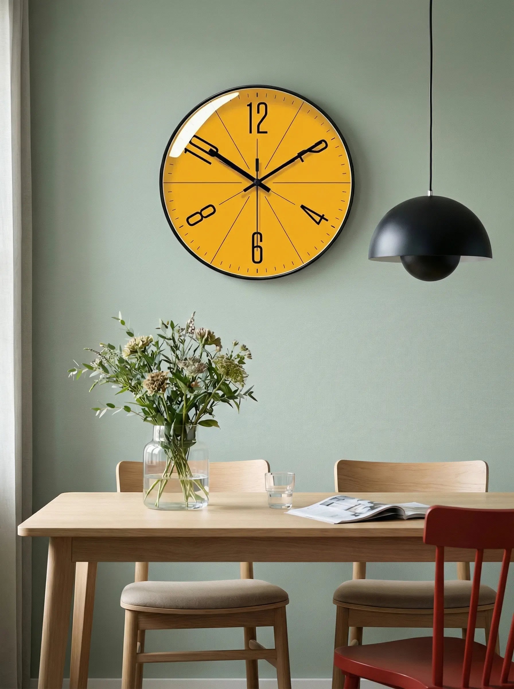 Zegar Ścienny | Okrągła Tarcza Kontrastowa-Wall Clocks-Polizatto