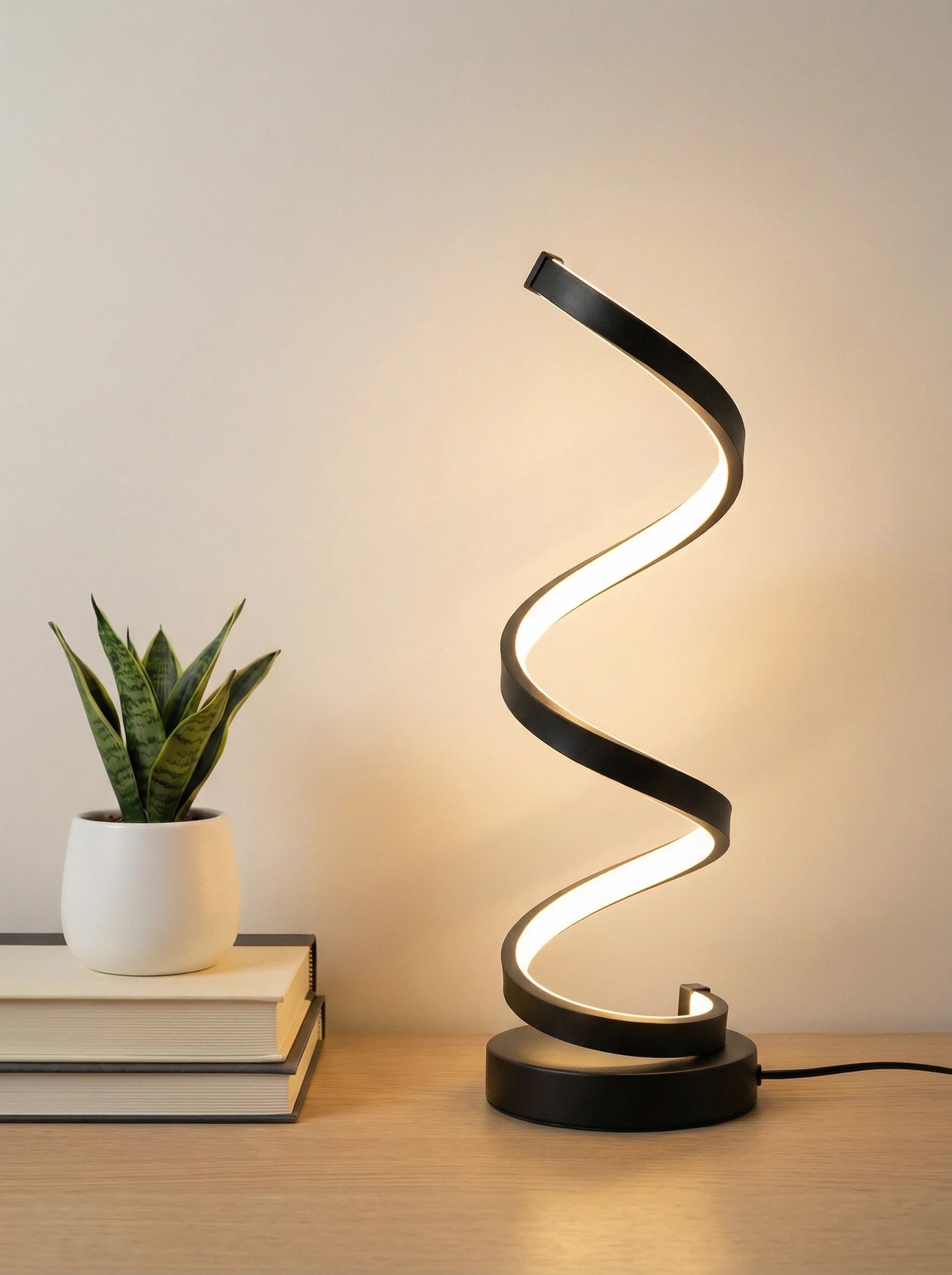 Lampa Stołowa | Spiralna Forma Pionowa-Table Lamp-Polizatto