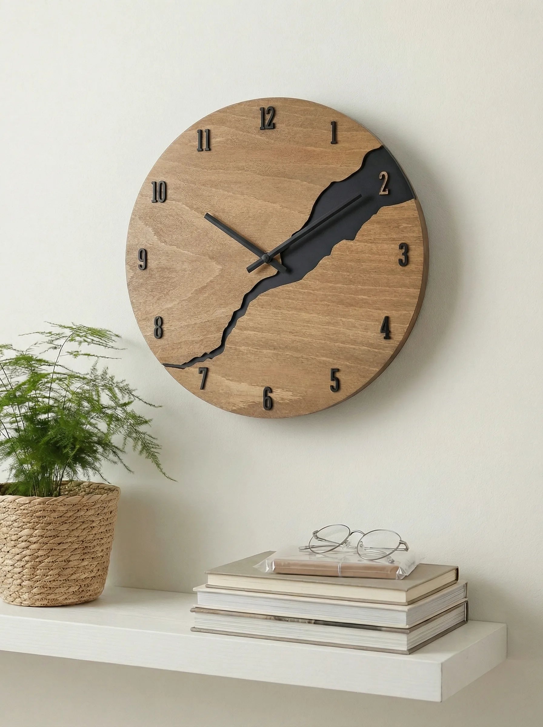 Zegar Ścienny | Okrągła Tarcza Strukturalna-Wall Clock-Polizatto