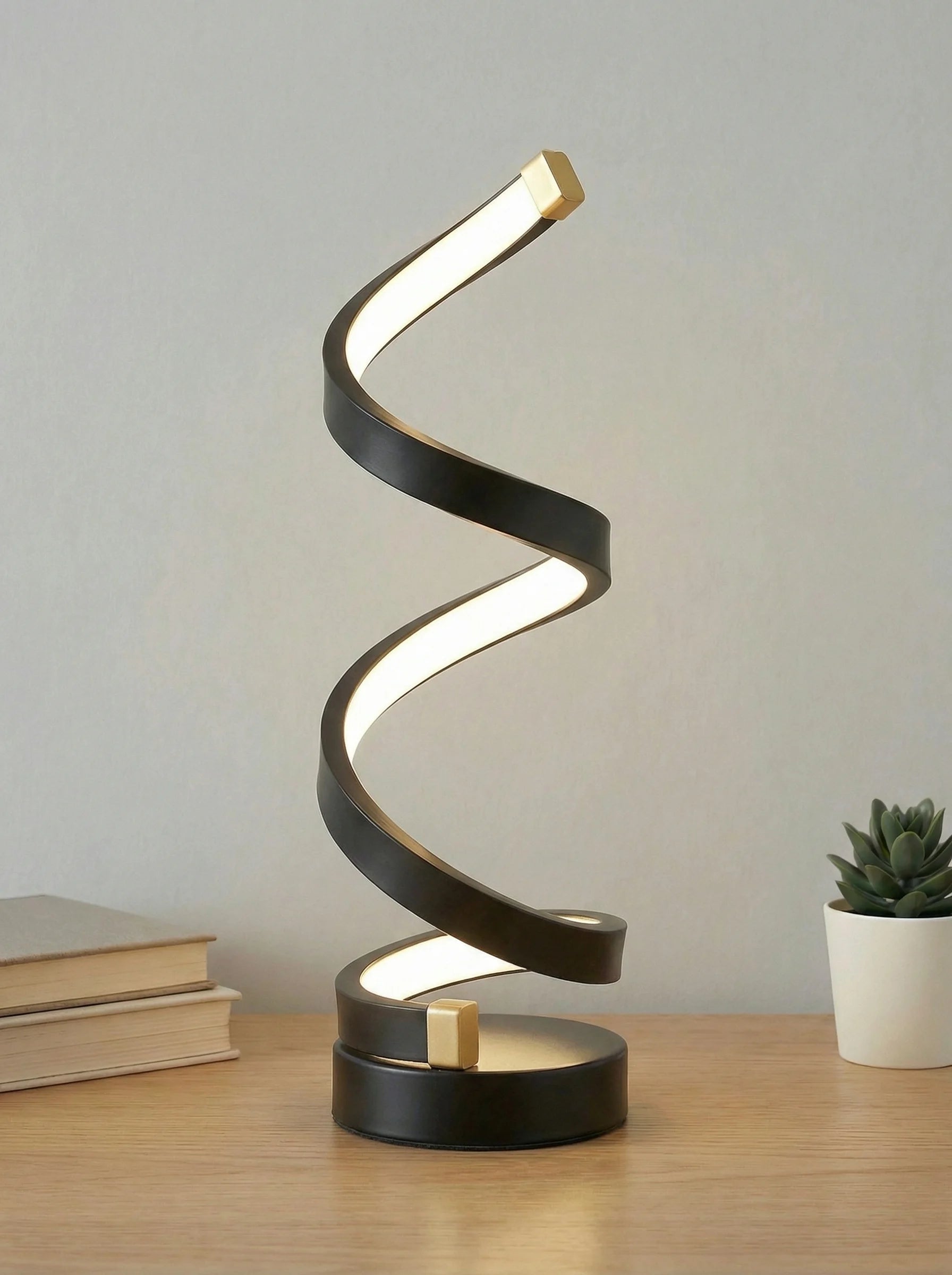 Lampa Stołowa | Spiralna Forma Pionowa-Table Lamp-Polizatto