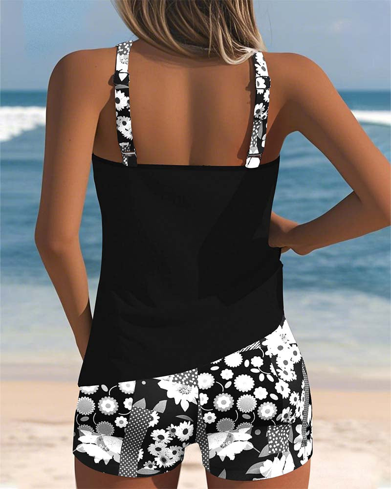 Strój Kąpielowy Dwuczęściowy | Tankini Z Szortami-Women Swimsuit-Polizatto