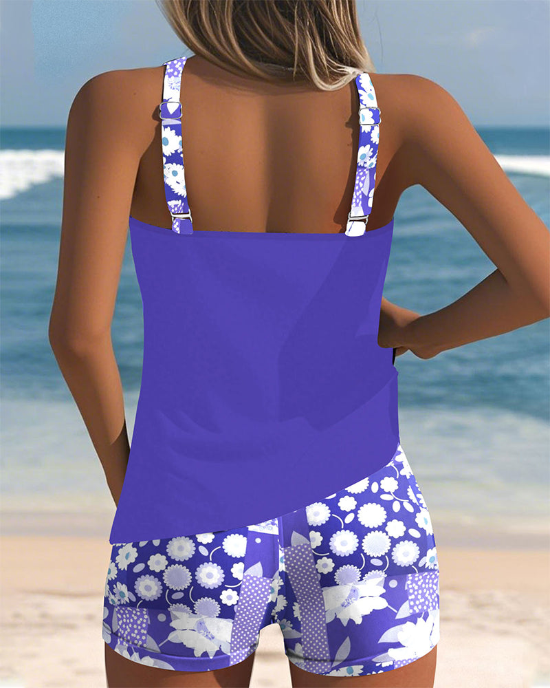 Strój Kąpielowy Dwuczęściowy | Tankini Z Szortami-Women Swimsuit-Polizatto