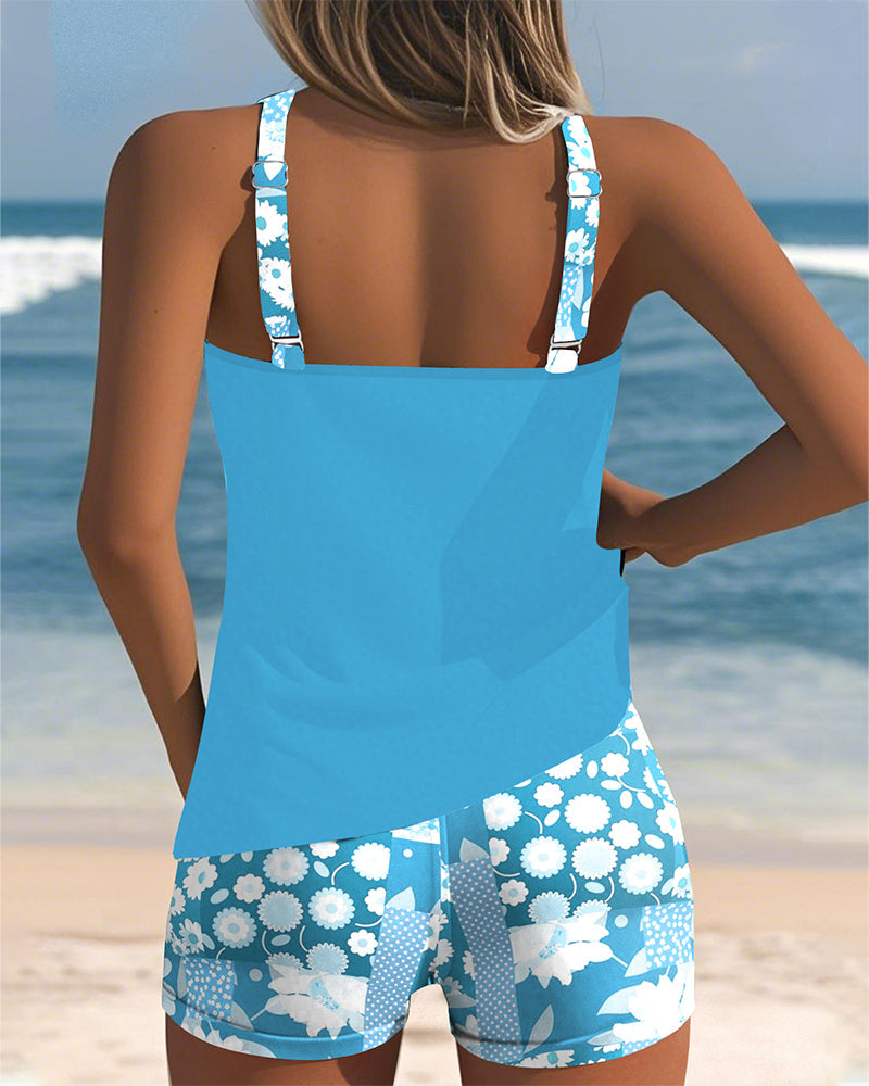 Strój Kąpielowy Dwuczęściowy | Tankini Z Szortami-Women Swimsuit-Polizatto