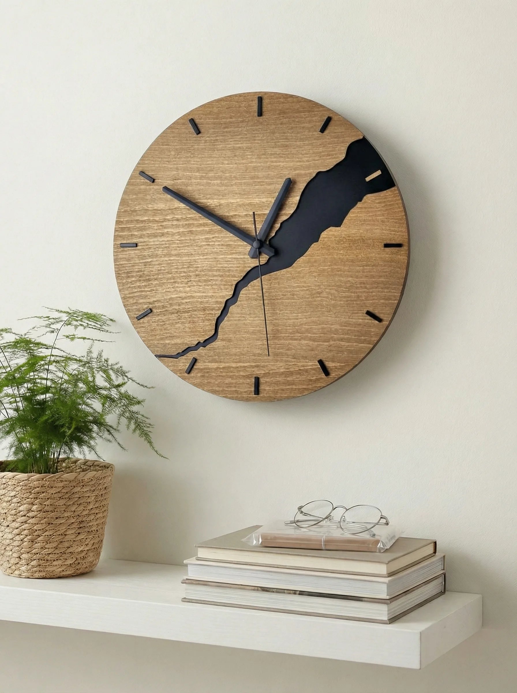 Zegar Ścienny | Okrągła Tarcza Strukturalna-Wall Clock-Polizatto