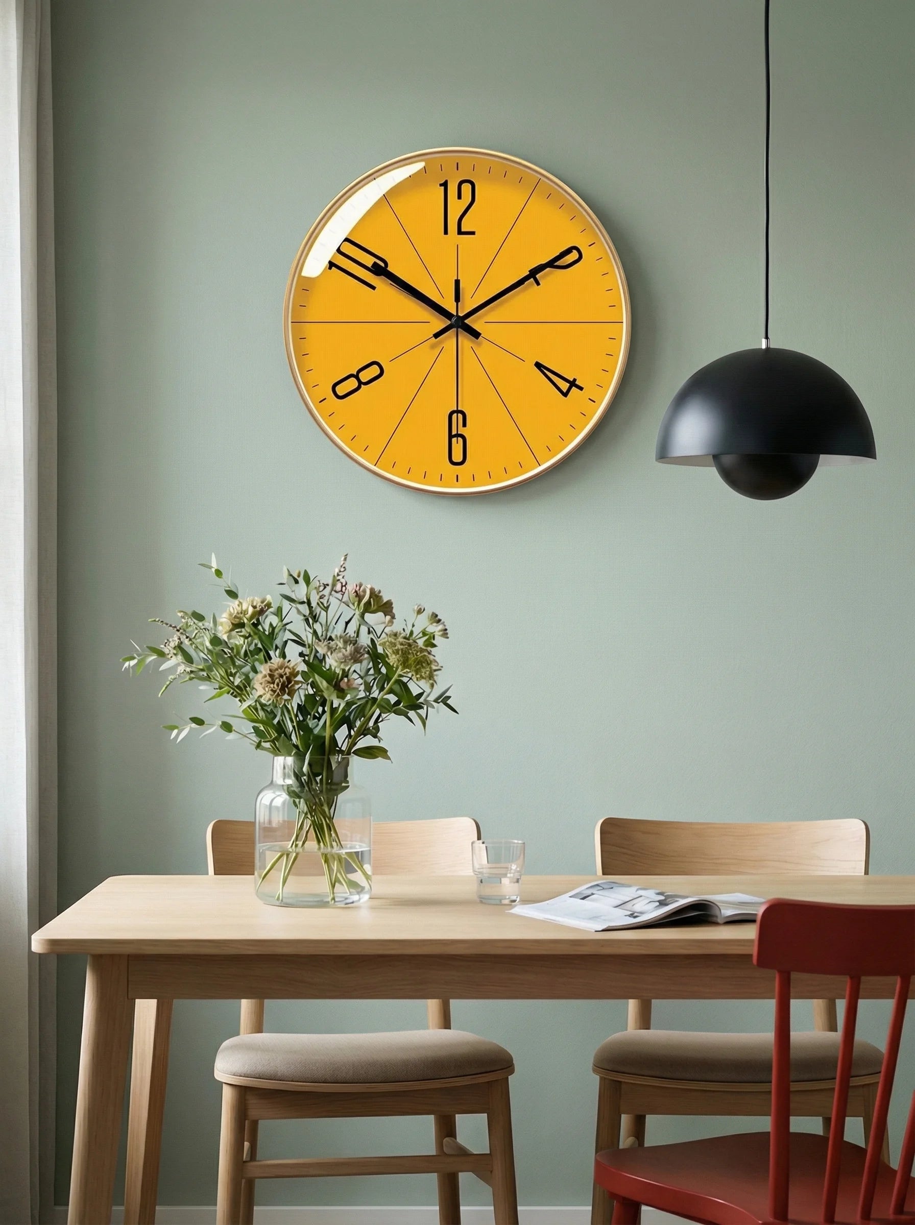Zegar Ścienny | Okrągła Tarcza Kontrastowa-Wall Clocks-Polizatto