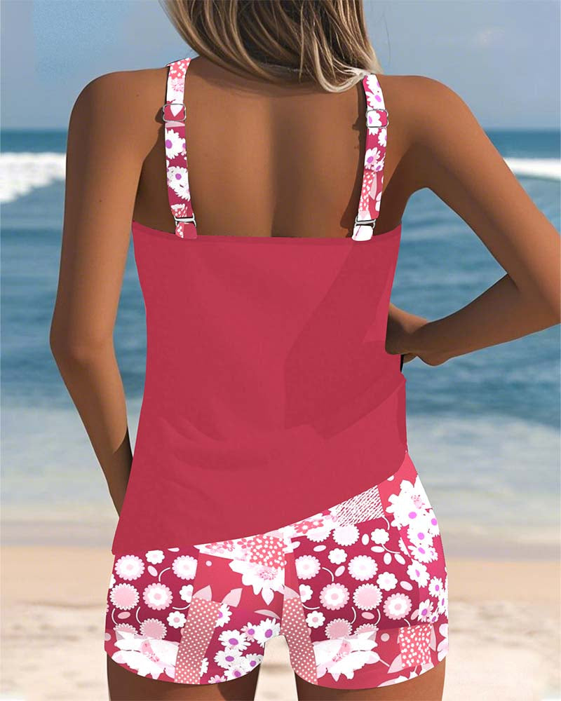 Strój Kąpielowy Dwuczęściowy | Tankini Z Szortami-Women Swimsuit-Polizatto