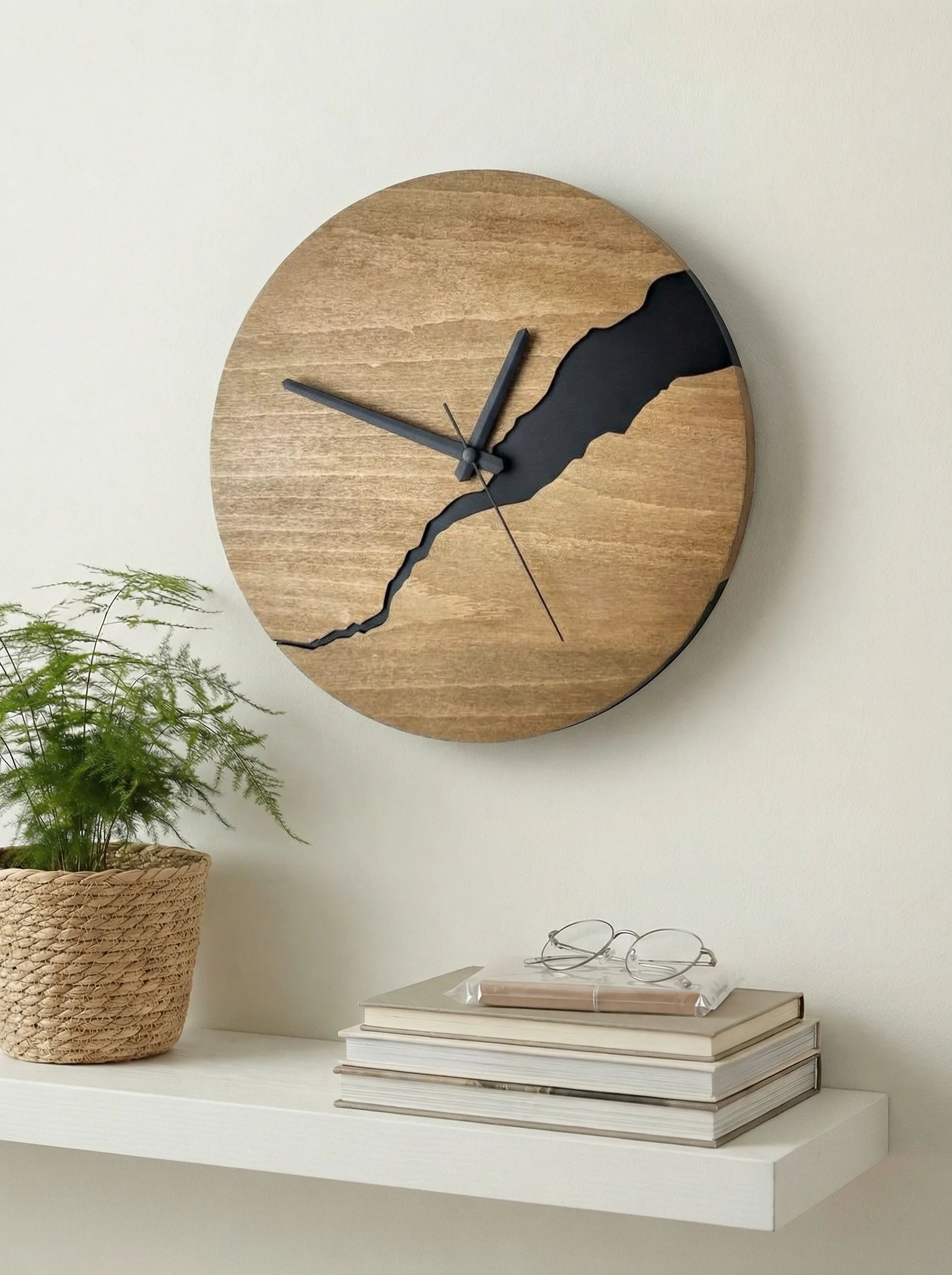 Zegar Ścienny | Okrągła Tarcza Strukturalna-Wall Clock-Polizatto