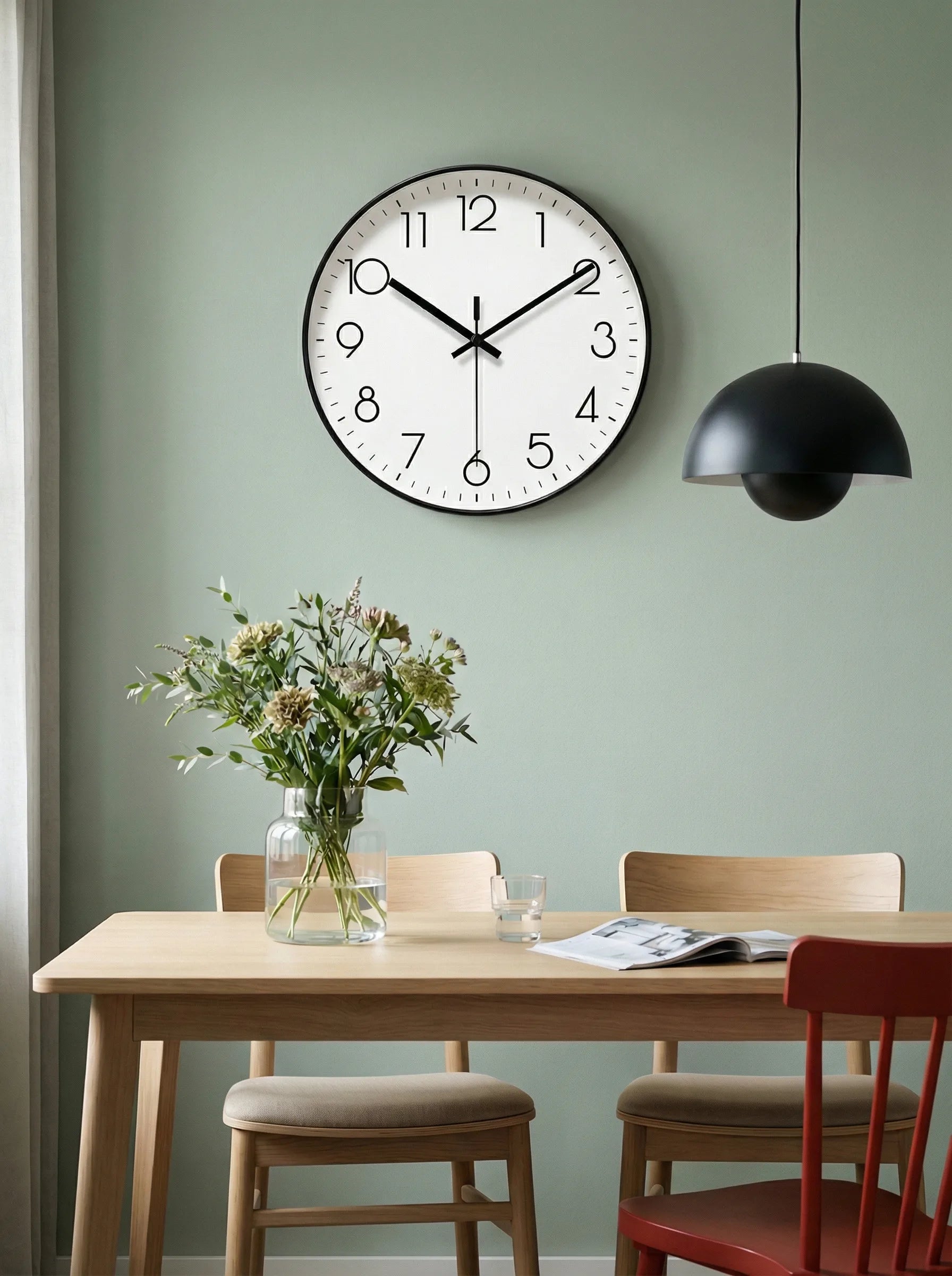 Zegar Ścienny | Okrągła Tarcza Kontrastowa-Wall Clocks-Polizatto