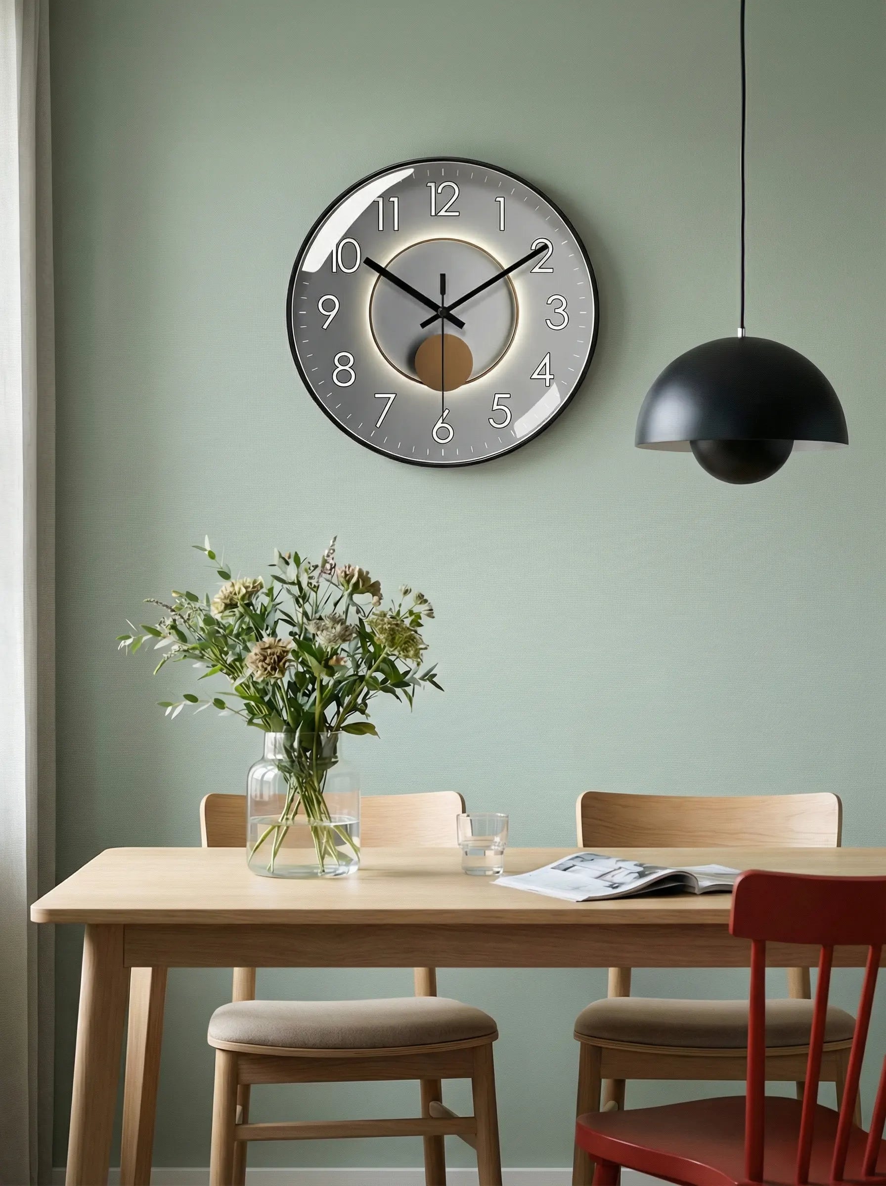 Zegar Ścienny | Okrągła Tarcza Kontrastowa-Wall Clocks-Polizatto