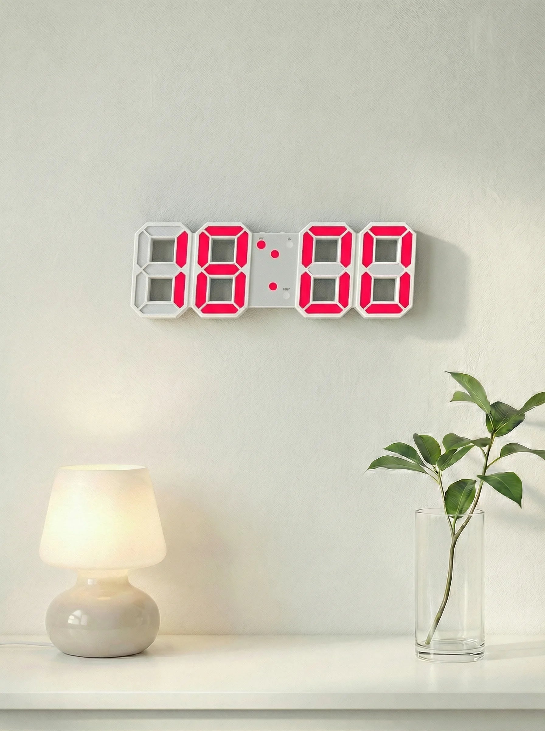 Zegar Ścienny | Wyświetlacz Cyfrowy LED-Wall Clock-Polizatto