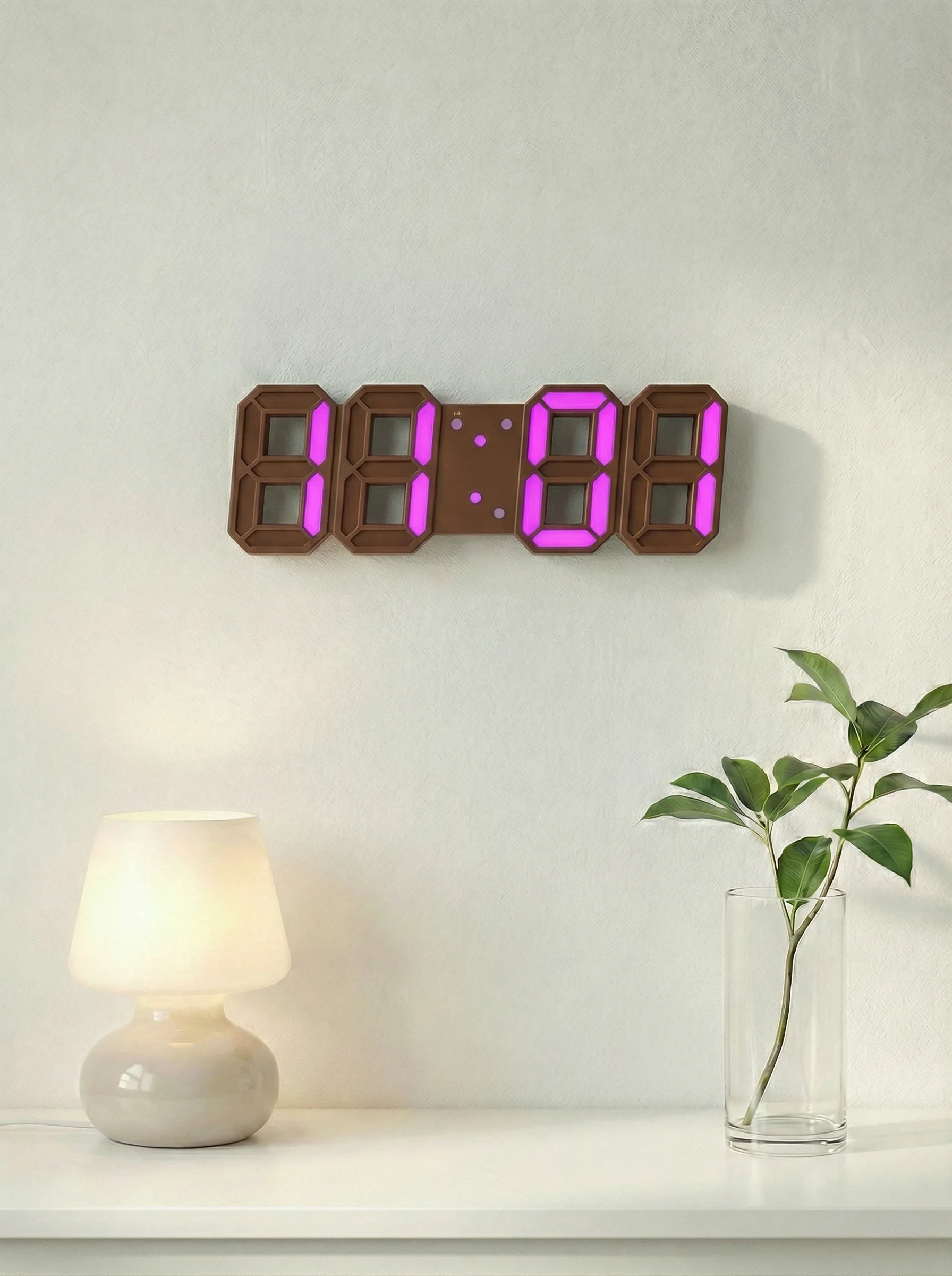 Zegar Ścienny | Wyświetlacz Cyfrowy LED-Wall Clock-Polizatto