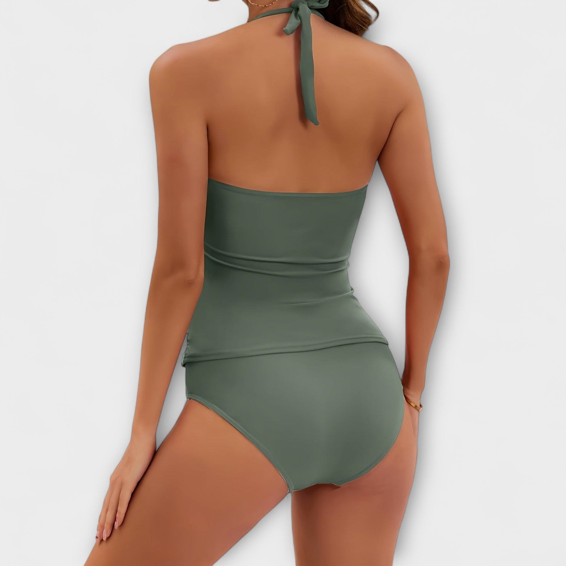 Strój Kąpielowy Dwuczęściowy | Tankini Gładkie-Women Swimsuit-Polizatto