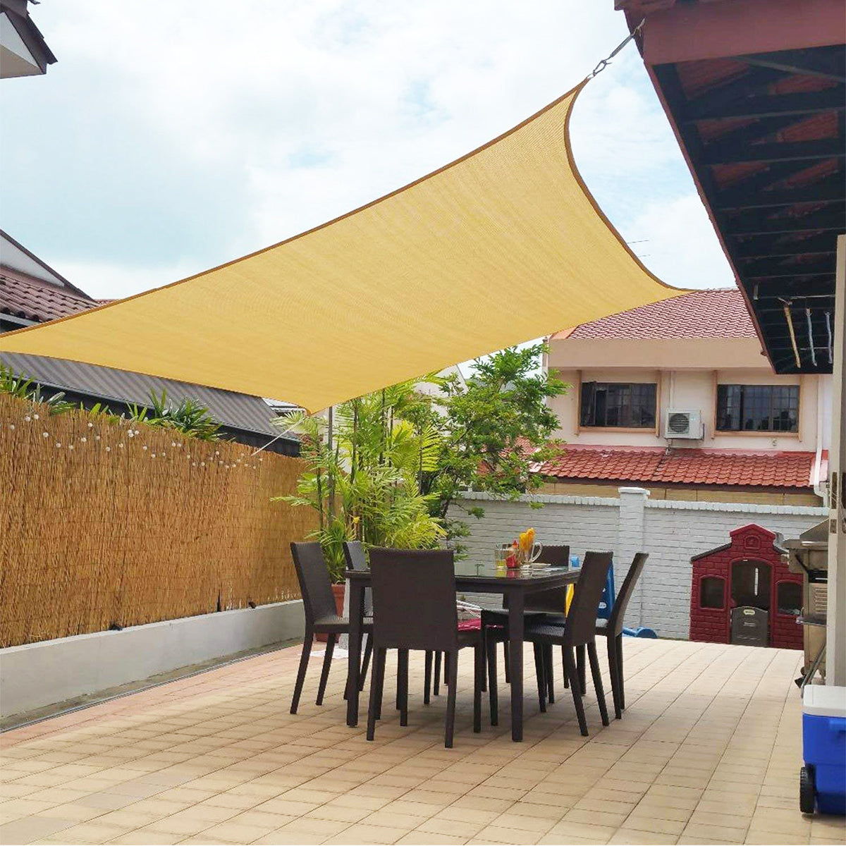 Żagiel Przeciwsłoneczny | Zadaszenie Tarasu Materiałowe-Sun Shade-Polizatto