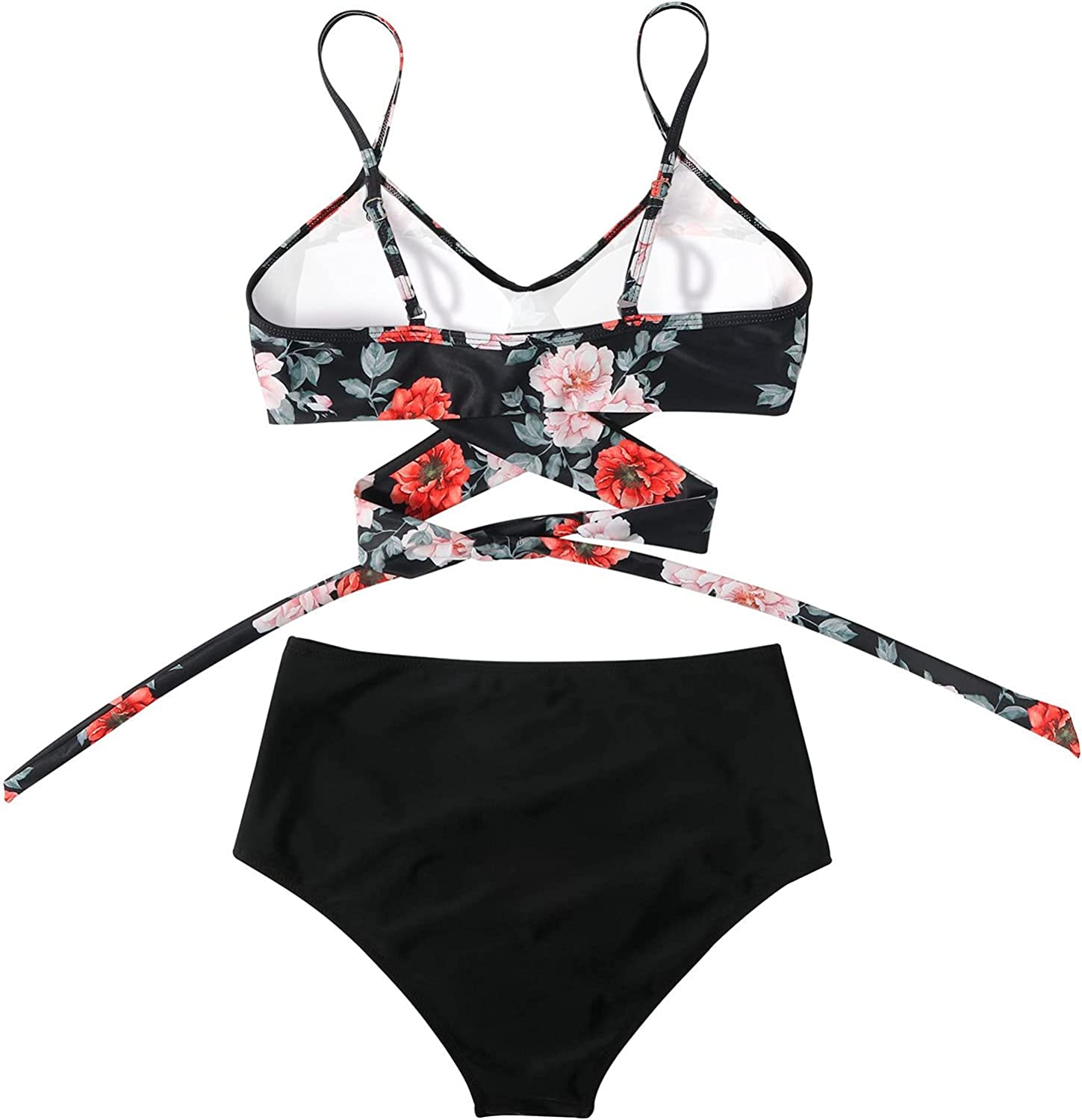 Bikini Z Wysokim Stanem | Strój Kąpielowy Dwuczęściowy Krzyżowany-Women Swimsuit-Polizatto