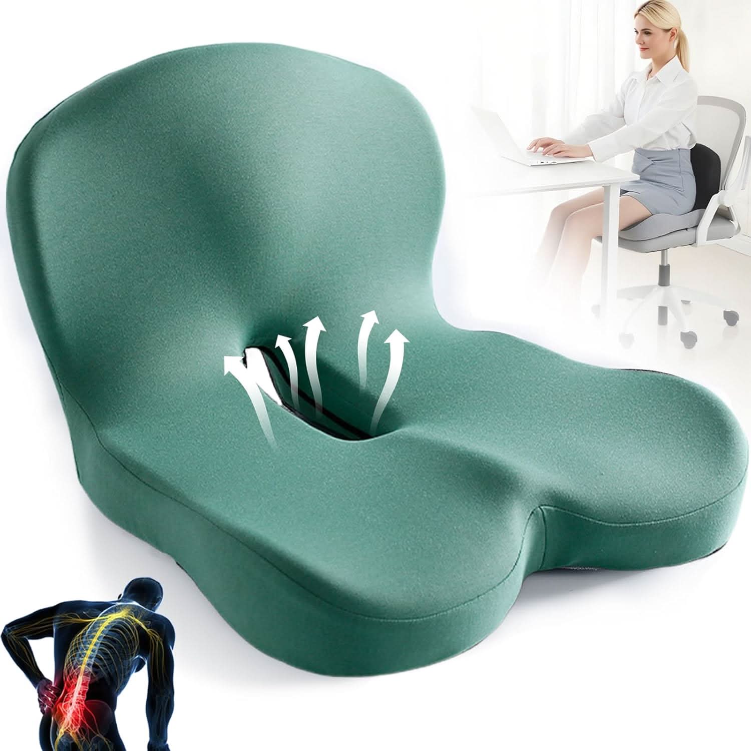 Poduszka Ortopedyczna Siedzisko | Poduszka Na Krzesło-Chair Cushion-Polizatto