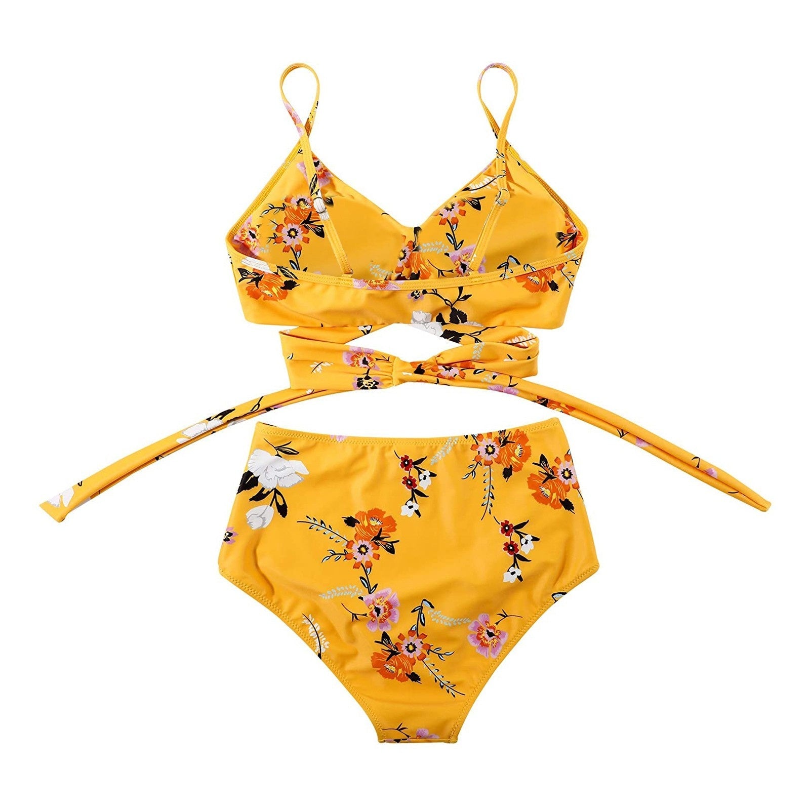 Bikini Z Wysokim Stanem | Strój Kąpielowy Dwuczęściowy Krzyżowany-Women Swimsuit-Polizatto