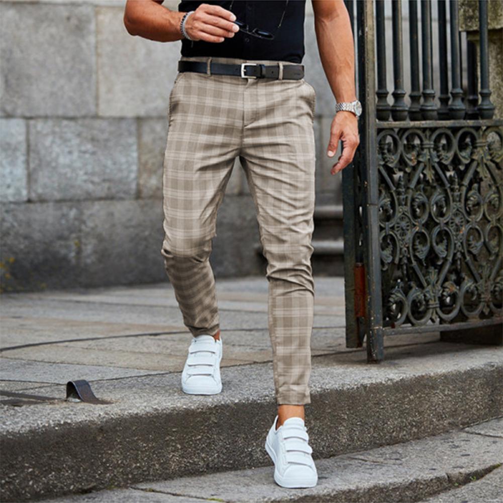 Spodnie Męskie | Spodnie Męskie W Kratę-Men Pants-Polizatto