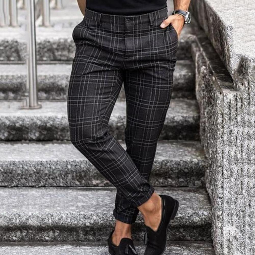 Spodnie Męskie | Spodnie Męskie W Kratę-Men Pants-Polizatto