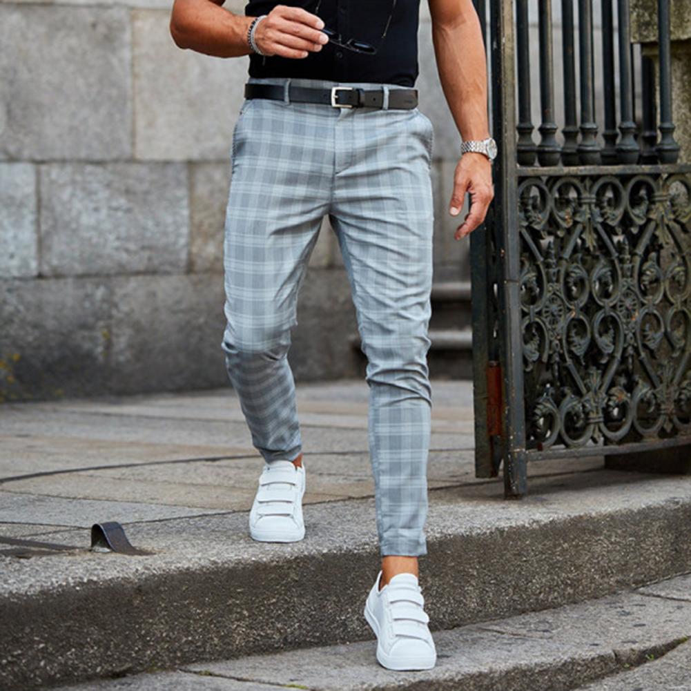 Spodnie Męskie | Spodnie Męskie W Kratę-Men Pants-Polizatto