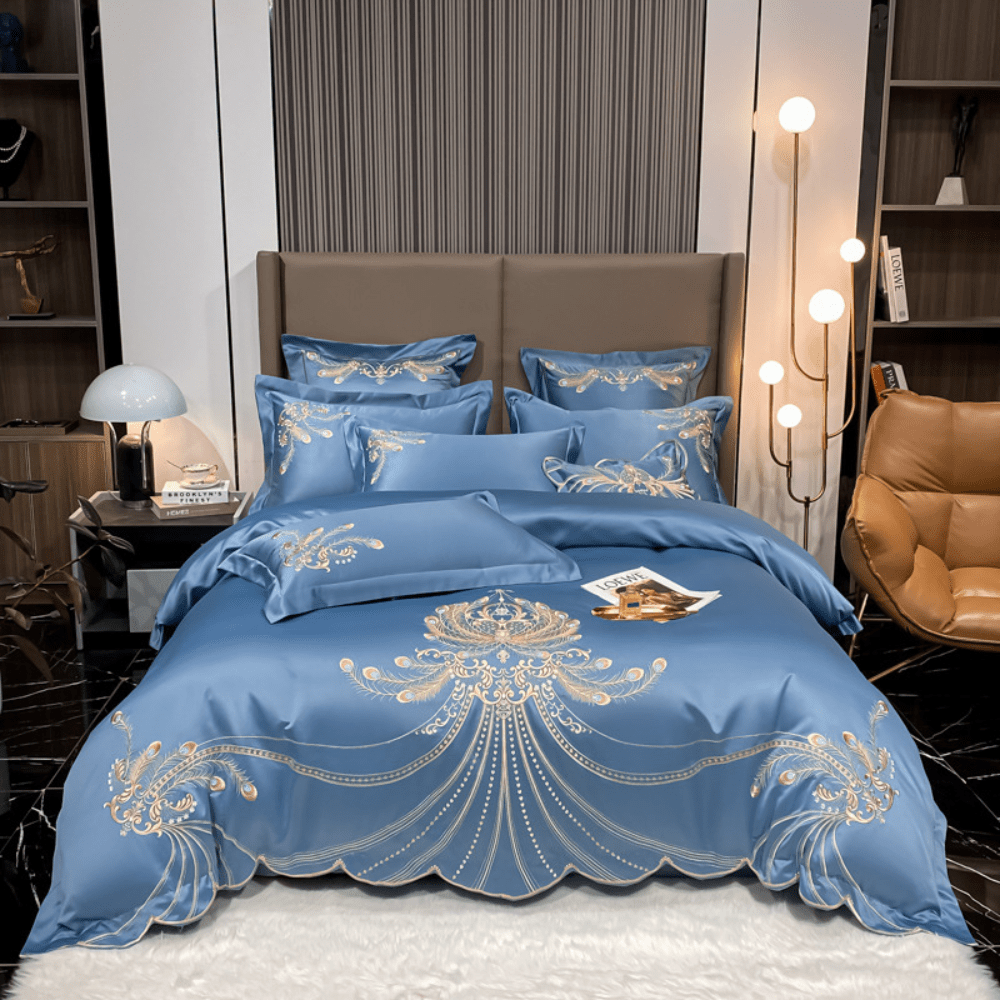 Komplet Pościeli | Pościel Haftowana Elegancka-Bedding Set-Polizatto