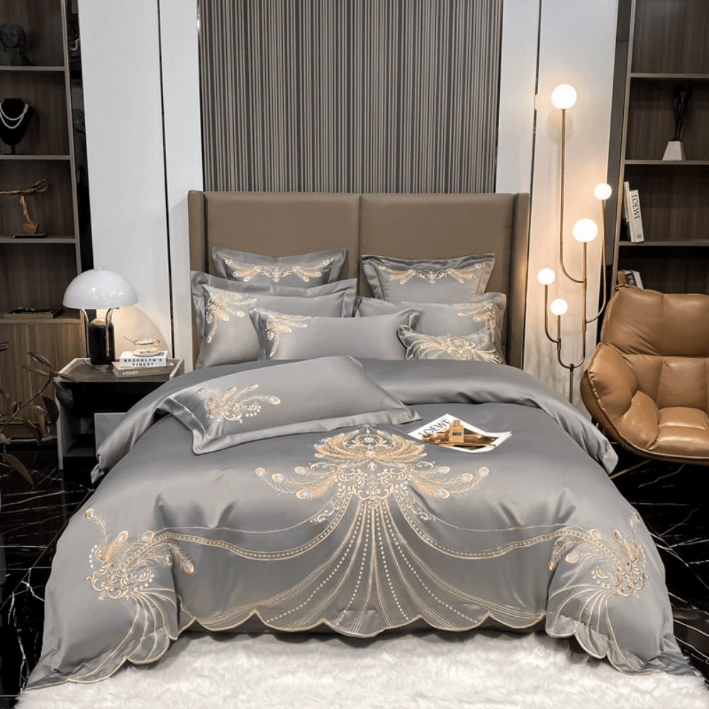 Komplet Pościeli | Pościel Haftowana Elegancka-Bedding Set-Polizatto