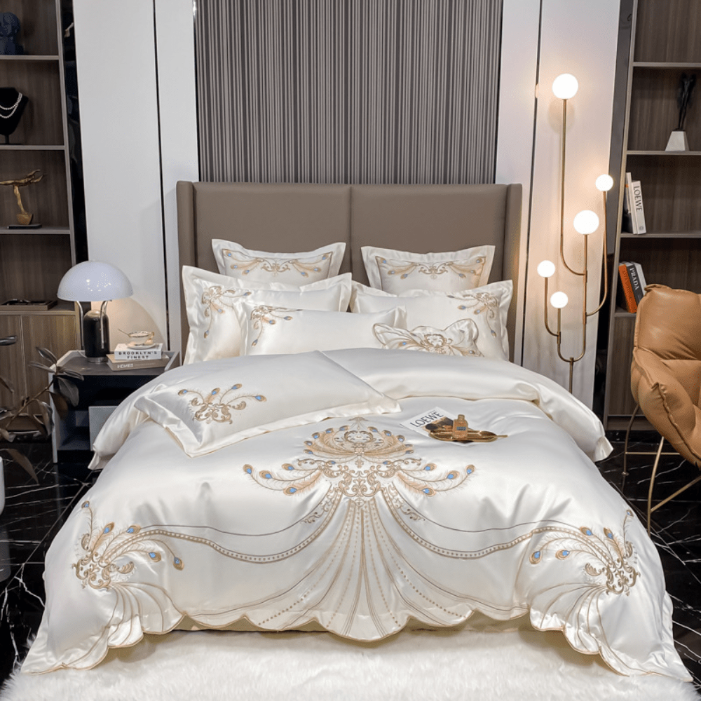 Komplet Pościeli | Pościel Haftowana Elegancka-Bedding Set-Polizatto