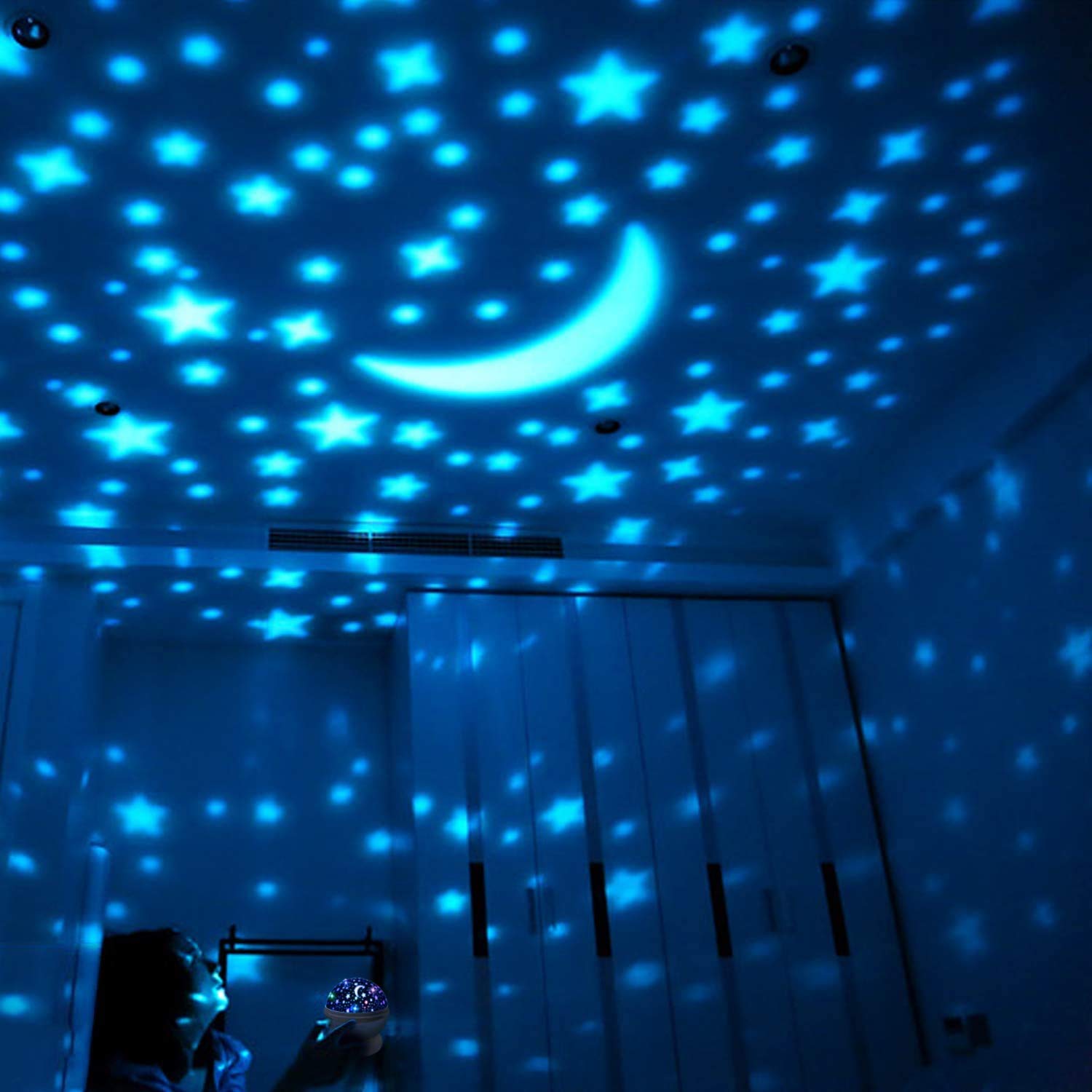 Projektor Gwiazd Dla Dzieci | Lampka Nocna-Night Light Projector-Polizatto