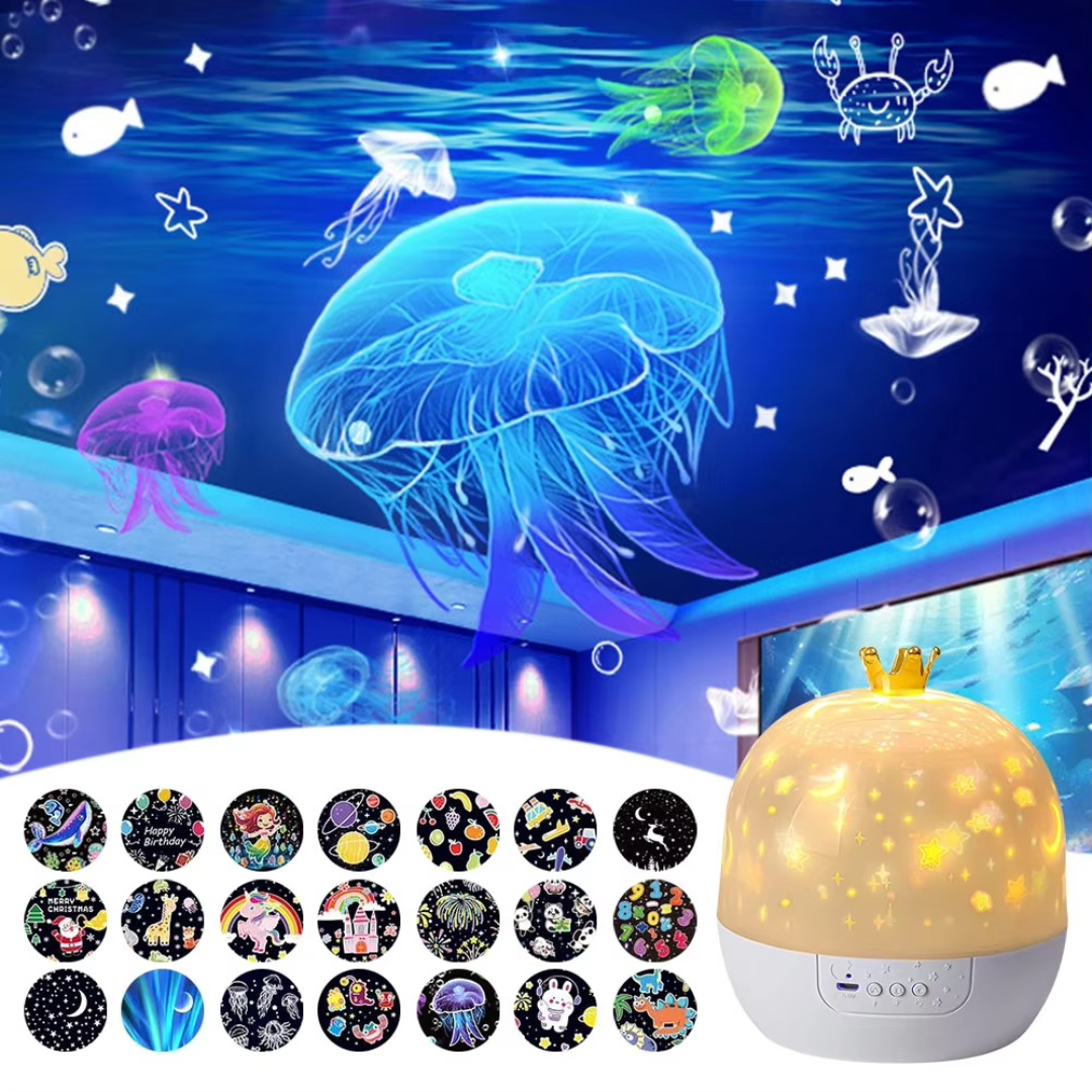Projektor Gwiazd Dla Dzieci | Lampka Nocna-Night Light Projector-Polizatto