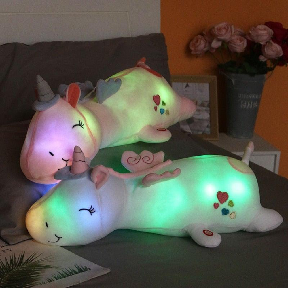 Świecący Jednorożec Pluszak | Maskotka Jednorożec-Night Light-Polizatto