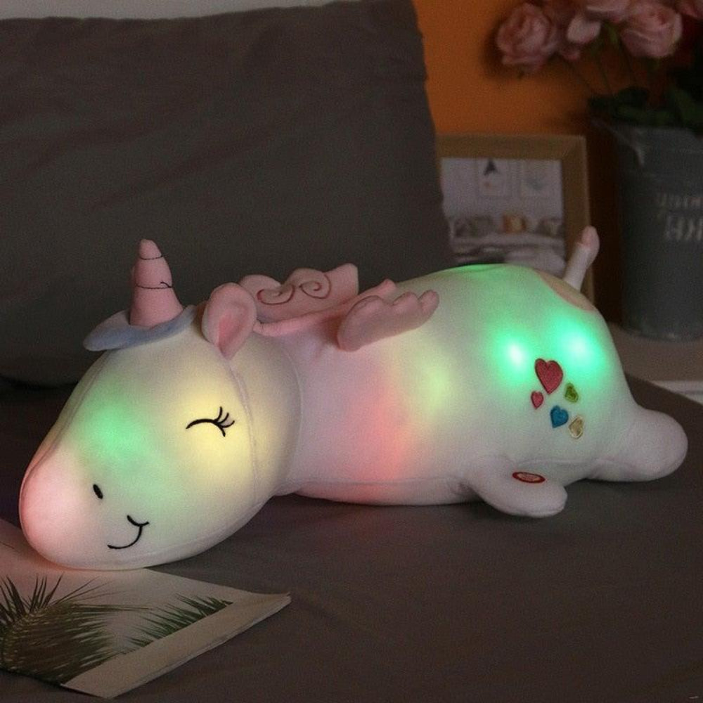 Świecący Jednorożec Pluszak | Maskotka Jednorożec-Night Light-Polizatto