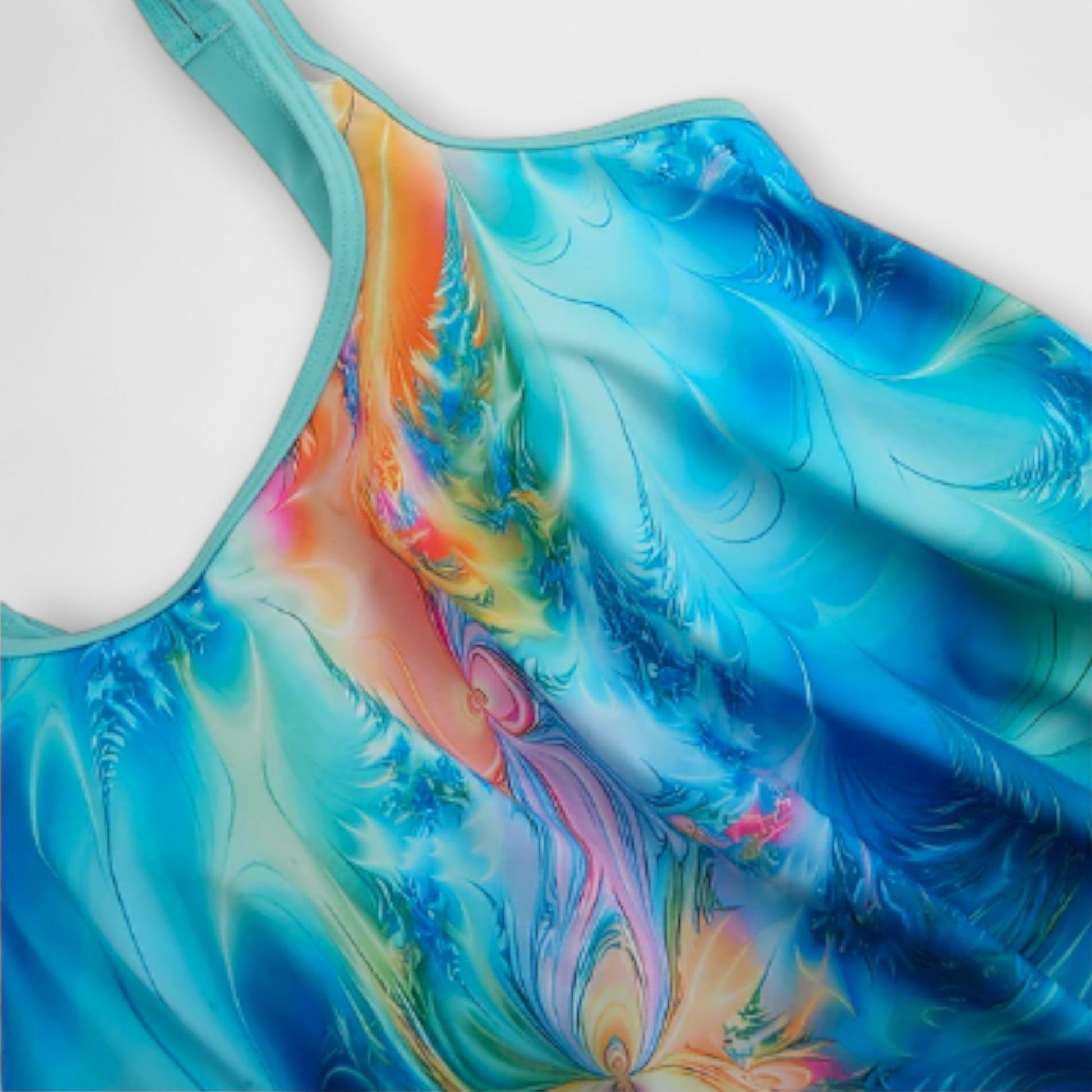 Bikini Z Wysokim Stanem | Tankini Wzorzyste-Women Swimsuit-Polizatto