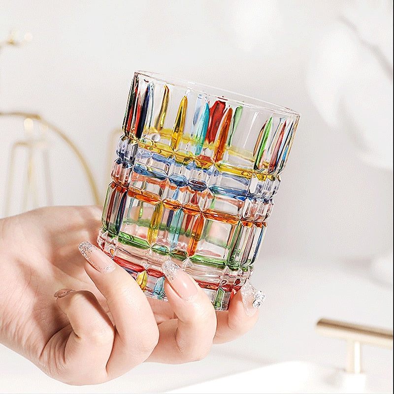Kolorowe Szklanki Do Napojów | Zestaw Szklanek Whisky-Tumbler-Polizatto