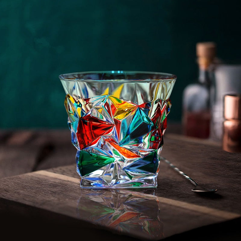 Kolorowe Szklanki Do Napojów | Zestaw Szklanek Whisky-Tumbler-Polizatto