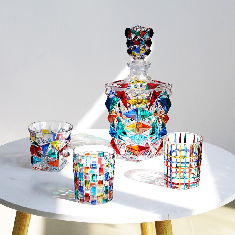 Kolorowe Szklanki Do Napojów | Zestaw Szklanek Whisky-Tumbler-Polizatto