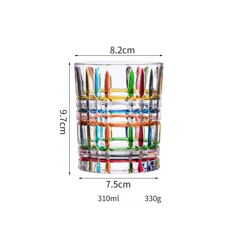 Kolorowe Szklanki Do Napojów | Zestaw Szklanek Whisky-Tumbler-Polizatto