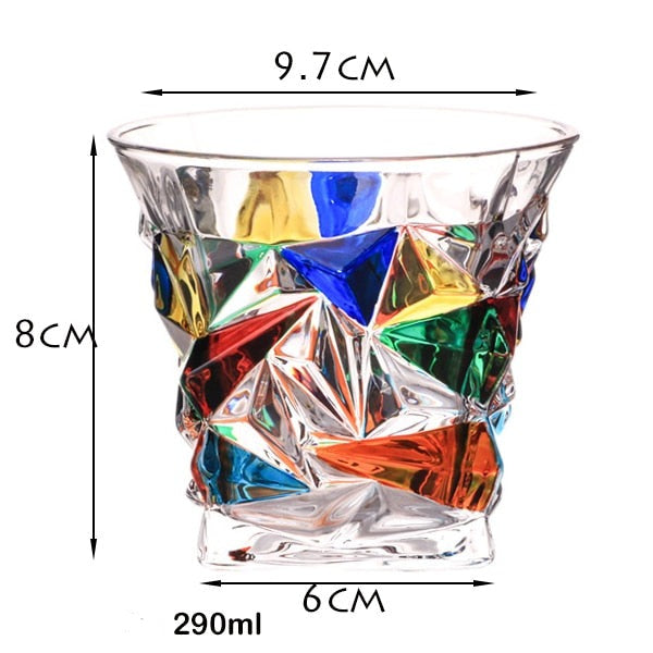 Kolorowe Szklanki Do Napojów | Zestaw Szklanek Whisky-Tumbler-Polizatto