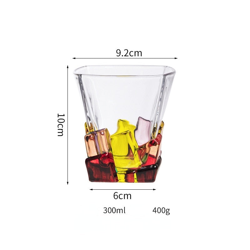 Kolorowe Szklanki Do Napojów | Zestaw Szklanek Whisky-Tumbler-Polizatto