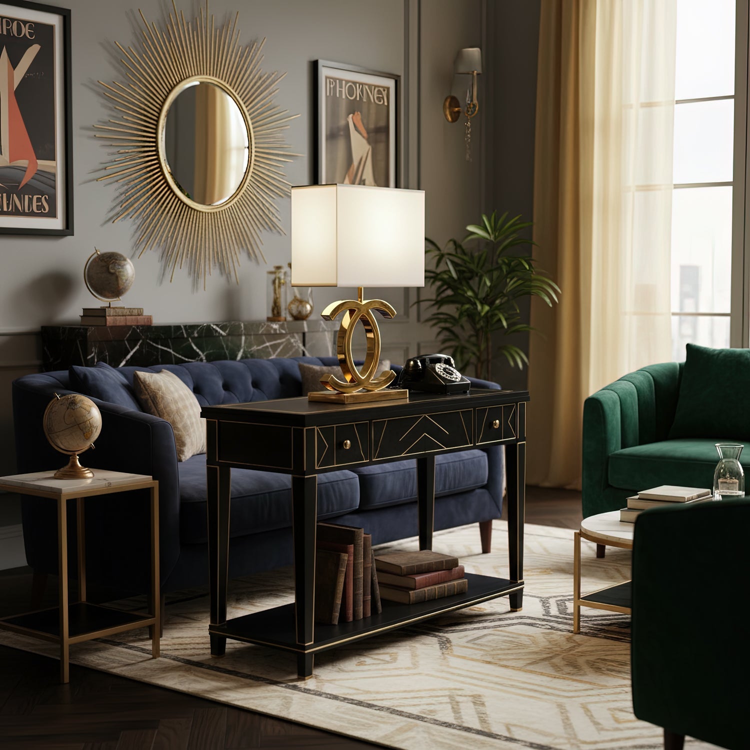 Lampa Stołowa Glamour | Nowoczesna Lampa Do Salonu-Table Lamp-Polizatto