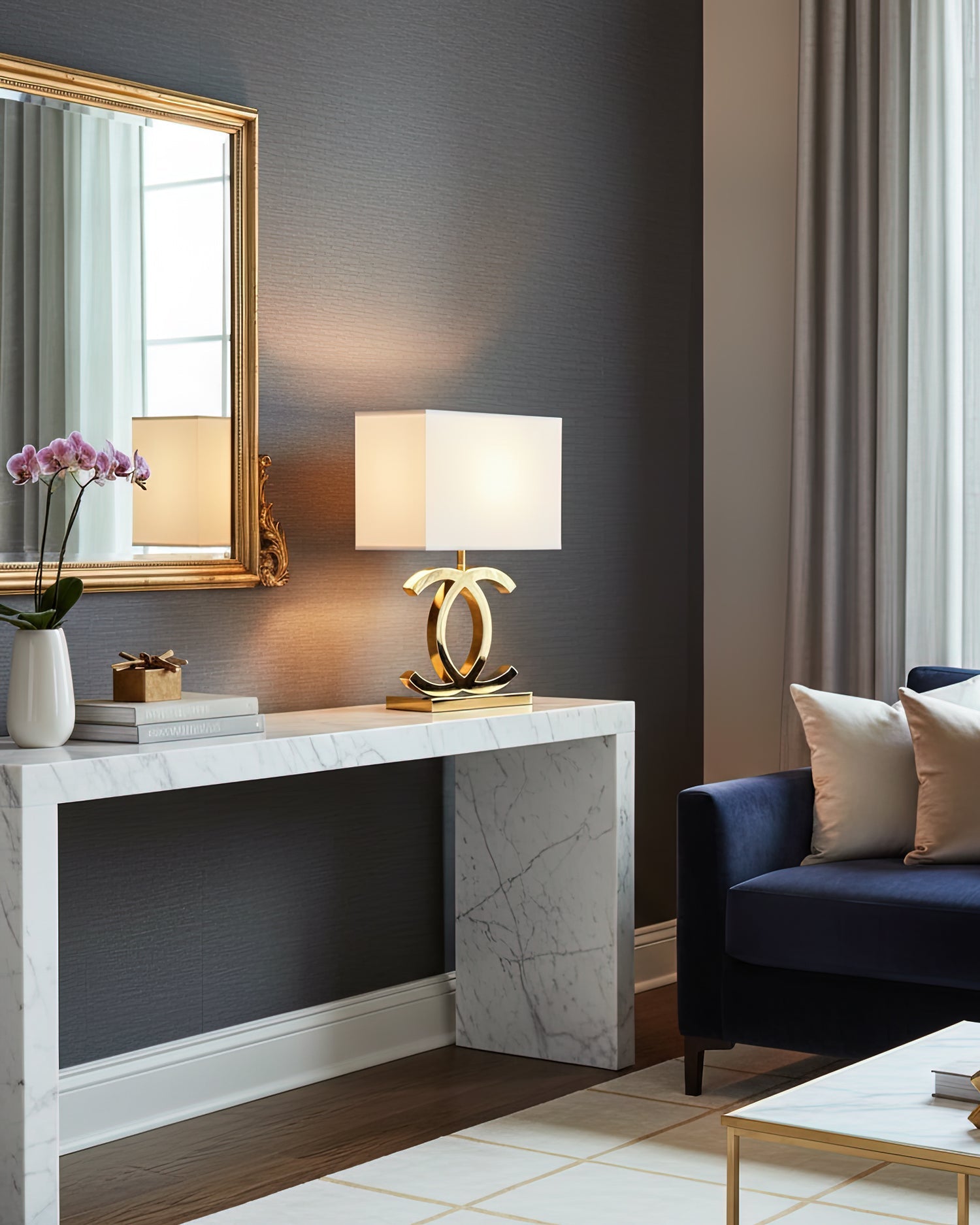 Lampa Stołowa Glamour | Nowoczesna Lampa Do Salonu-Table Lamp-Polizatto