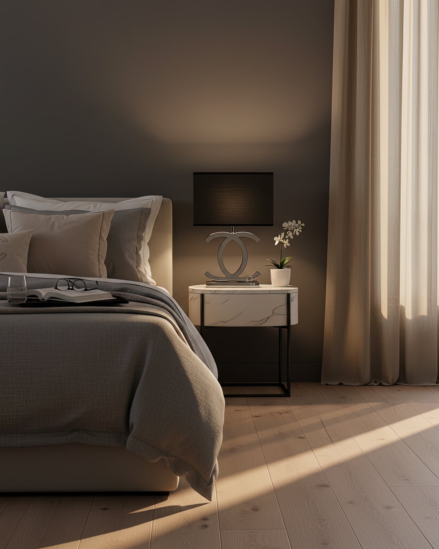 Lampa Stołowa Glamour | Nowoczesna Lampa Do Salonu-Table Lamp-Polizatto
