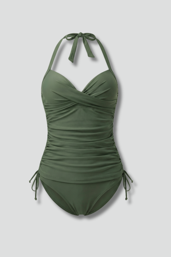 Tankini Damskie | Strój Kąpielowy Dwuczęściowy Wiązany-Women Swimsuit-Polizatto