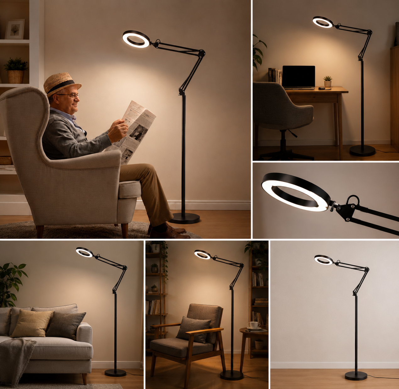 Lupa Stojąca | Lupa Do Czytania-Magnifying Lamp-Polizatto