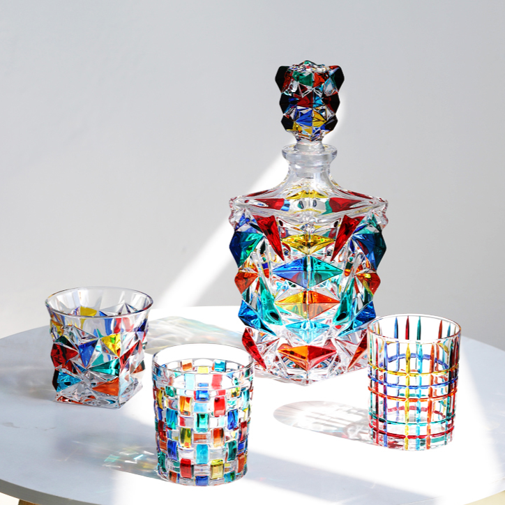 Kolorowe Szklanki Do Napojów | Zestaw Szklanek Whisky-Tumbler-Polizatto