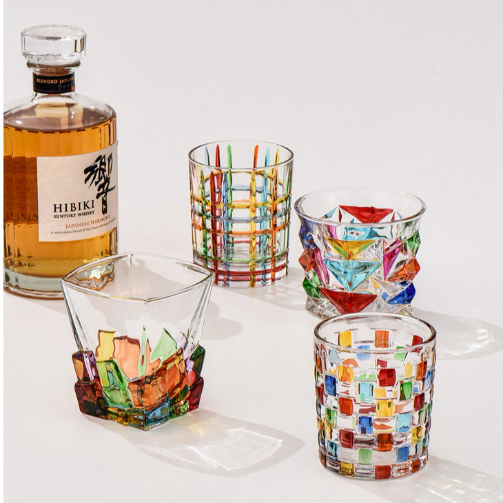 Kolorowe Szklanki Do Napojów | Zestaw Szklanek Whisky-Tumbler-Polizatto
