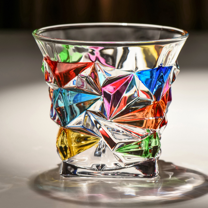 Kolorowe Szklanki Do Napojów | Zestaw Szklanek Whisky-Tumbler-Polizatto