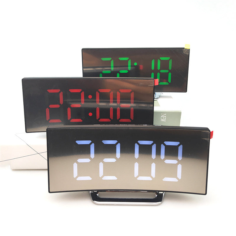 Lustrzany Zegar LED | Elektroniczny Zegar Stołowy-Desk Clock-Polizatto