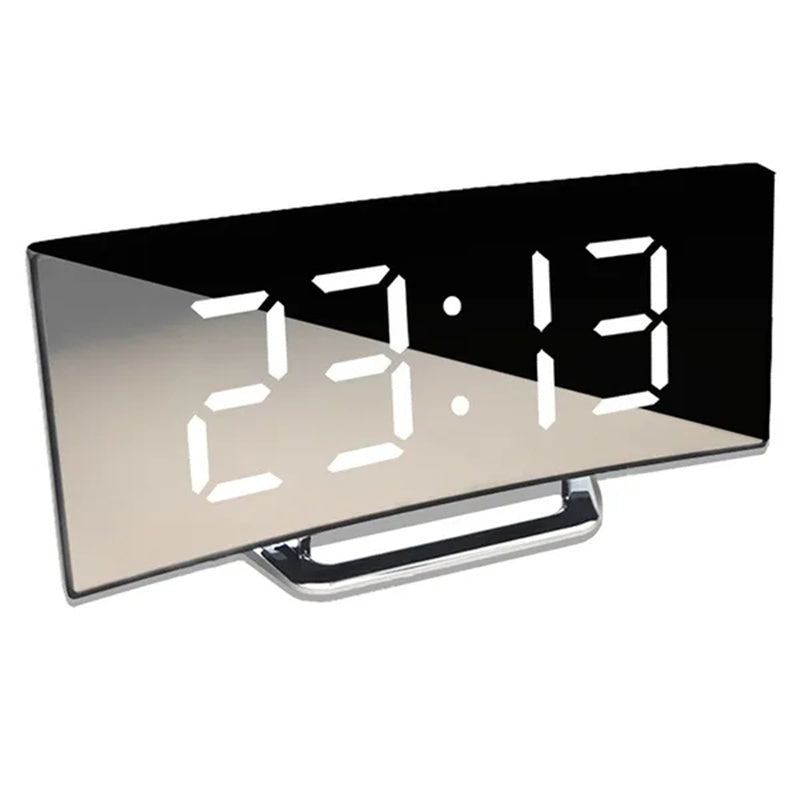 Lustrzany Zegar LED | Elektroniczny Zegar Stołowy-Desk Clock-Polizatto