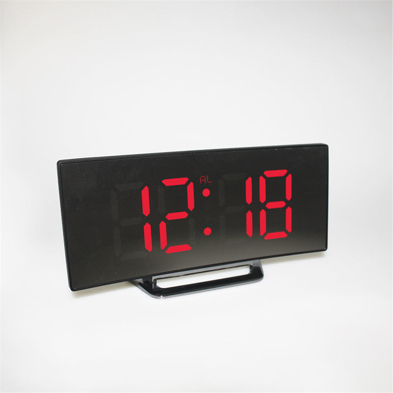 Lustrzany Zegar LED | Elektroniczny Zegar Stołowy-Desk Clock-Polizatto