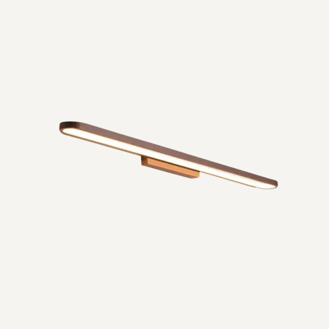 Nowoczesna metalowa lampa ścienna z zakrzywionym designem do lustra | Mazoland